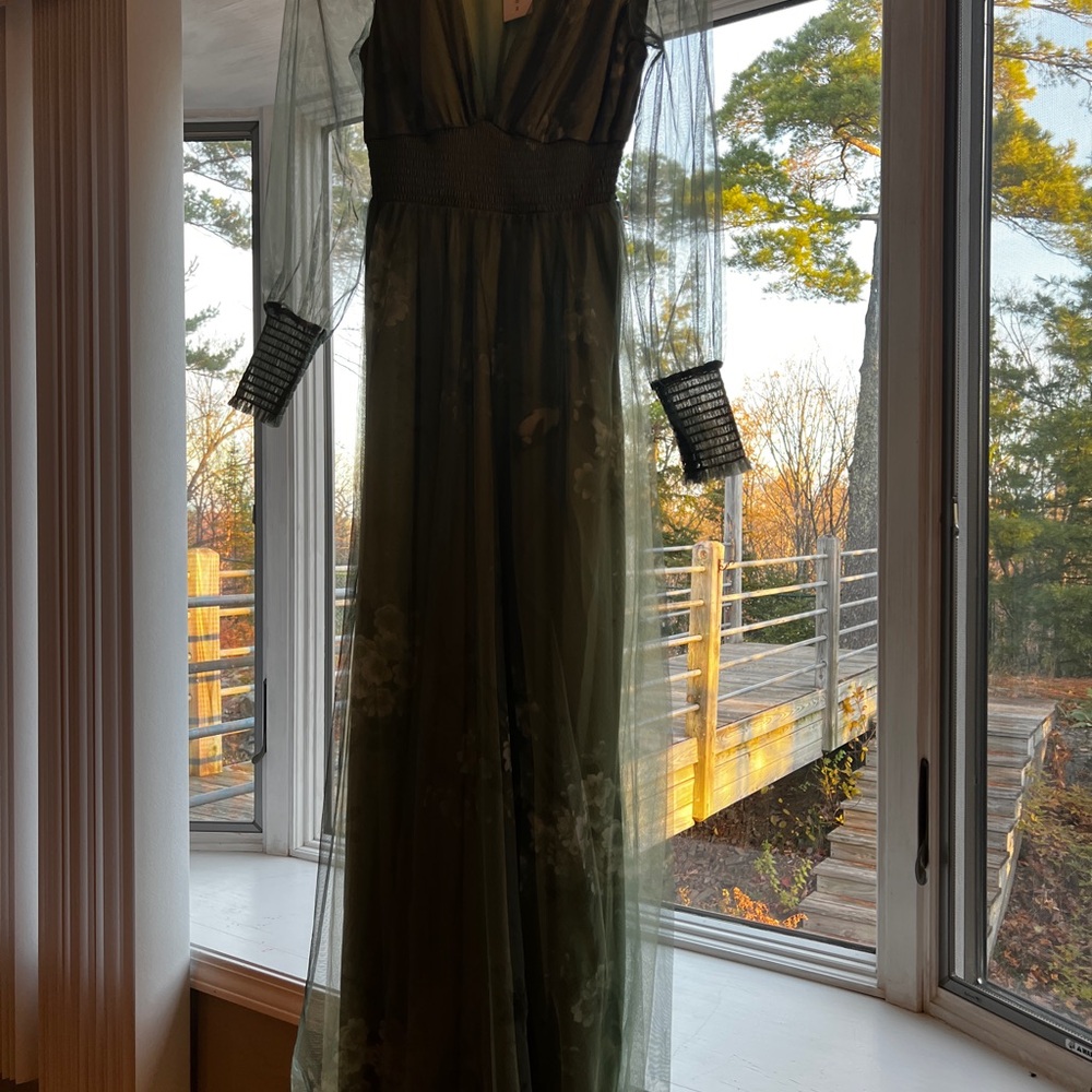 Baltic Born Sage Green Floral Long Sleeve Dress - Picture 6 of 11